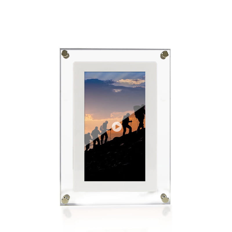 Acrylic Digital Picture Frame with Video Player Vertical Display