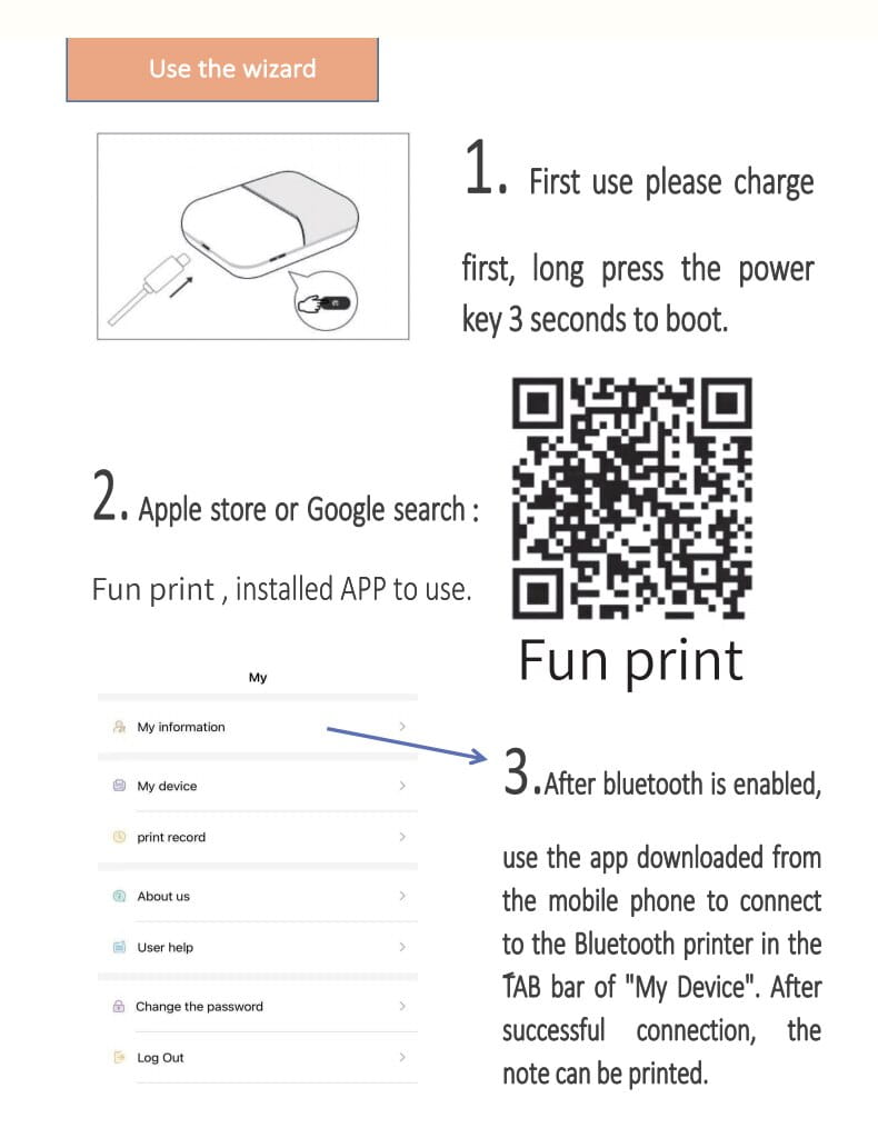 Mini Printer Portable Mini Bluetooth WiFi