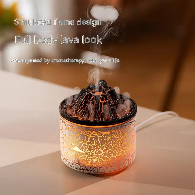 Charcoal Aroma Diffuser USB V21B Mini with Lava Fire Design