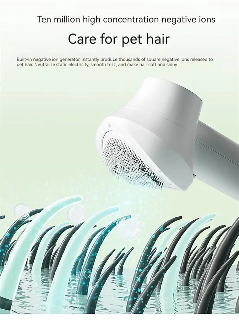 Smart Pet Hair Dryer for Cat Grooming and Golden Retriever Care