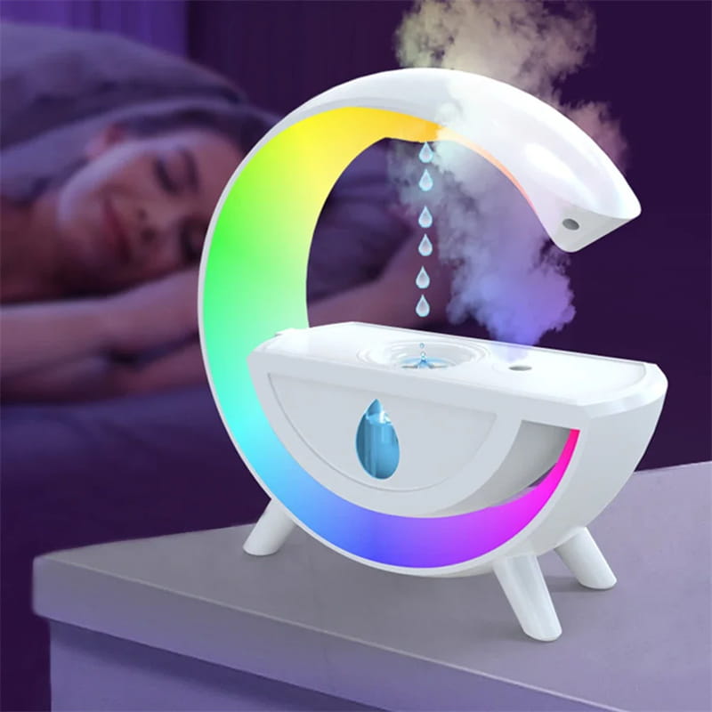 RGB Night Light Water Droplet Sprayer Anti-Gravity Air Humidifier