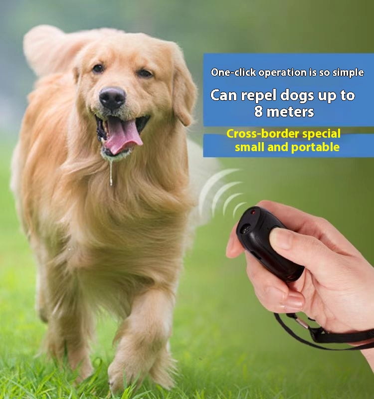 Mini Ultrasonic Dog Dispeller Tag Artifact for effective dog training and behavior control.