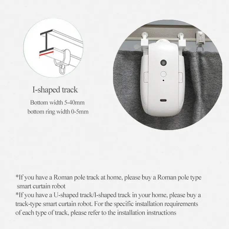 Bluetooth Electric Curtain Controller for Open Roman Rod Systems