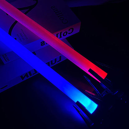 Toy Laser Sword Red And Blue Double Sword Retractable 2 In 1 Cosplay Glowing Weapon