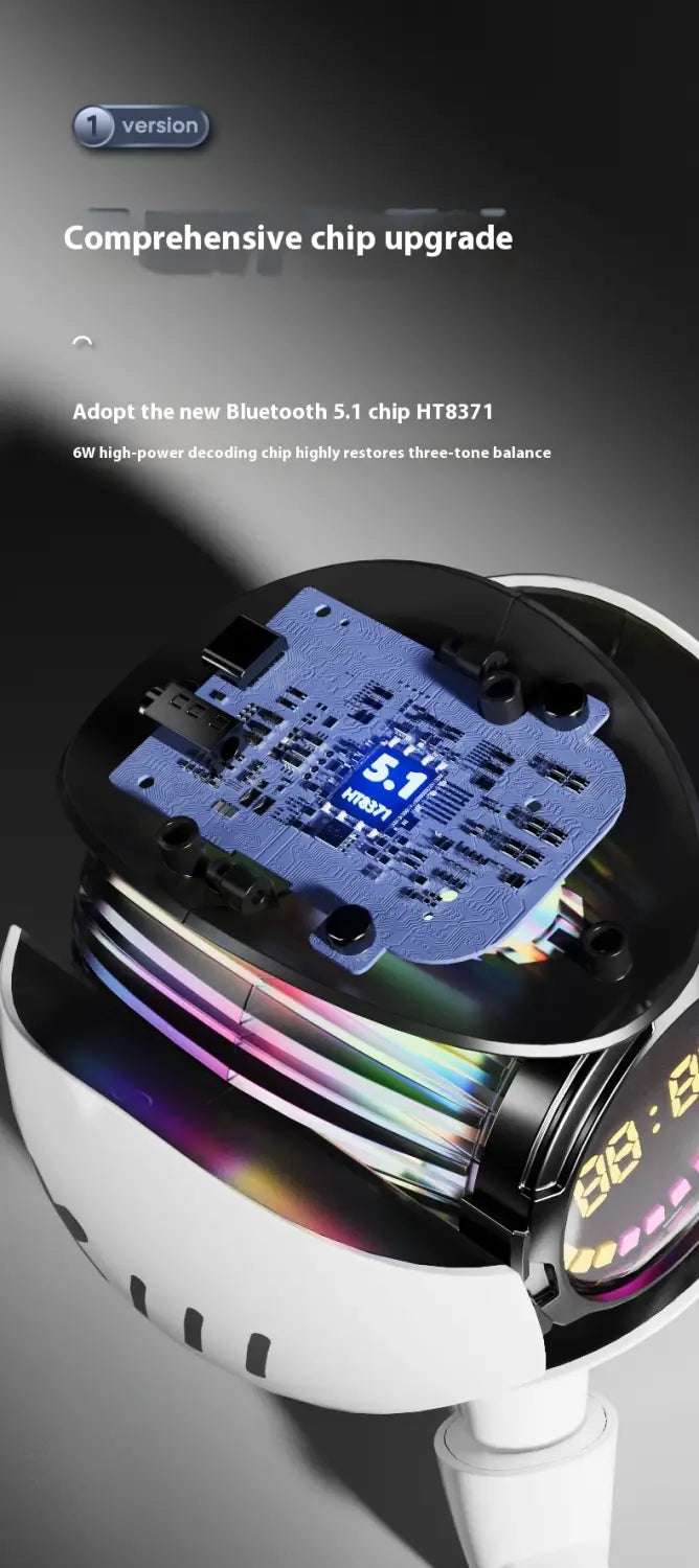 Mech Monster Smart Clock with Bluetooth Audio Alarm Functionality