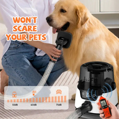 Pet grooming vacuum from the 6-in-1 Dog Beauty Set for complete dog grooming needs