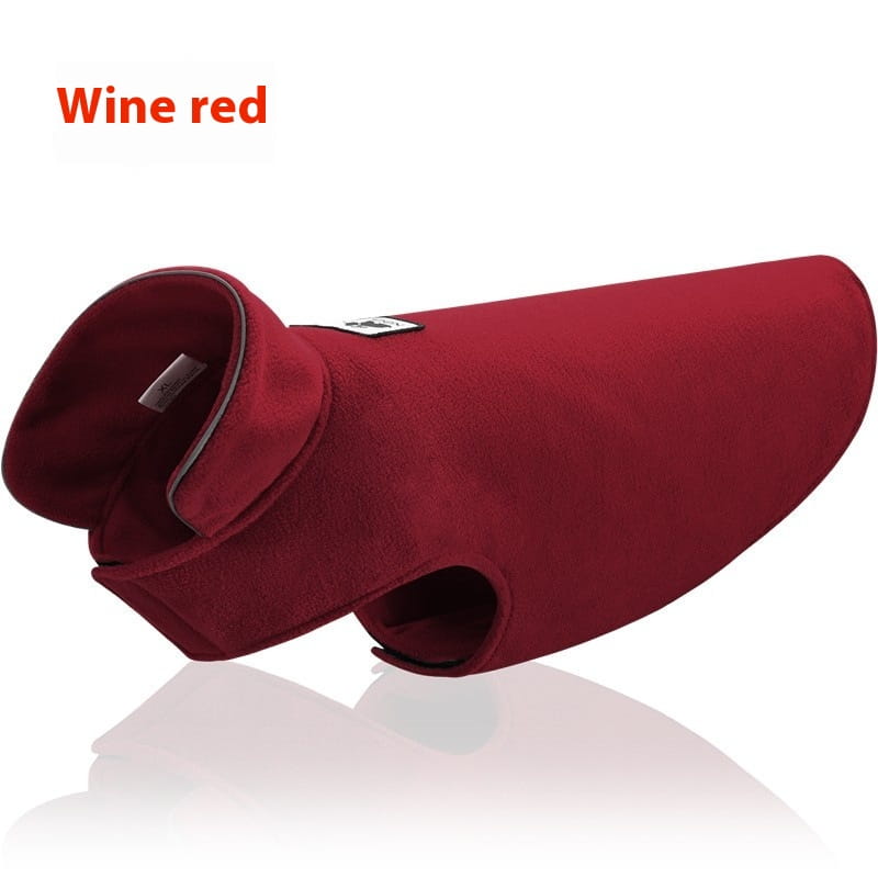 Wine-red Thickened Warm Pet Polar Fleece Vest for Winter Dog Clothes