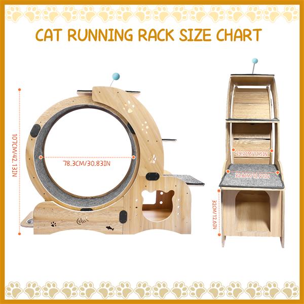 Cat Wheel 6-in-1 Cat Sports Wheel Upgraded Indoor Cat Wheel Sports Device