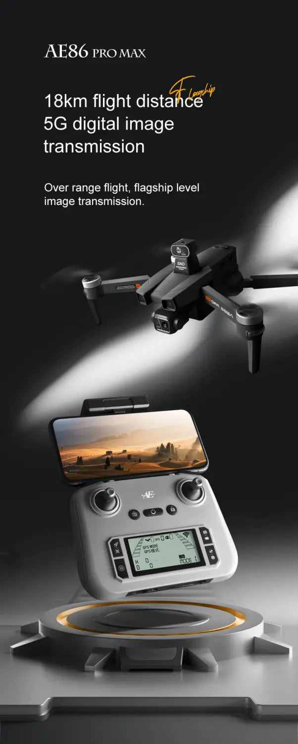 5G Digital Image Transmission Dual Lens GPS Positioning Airplane