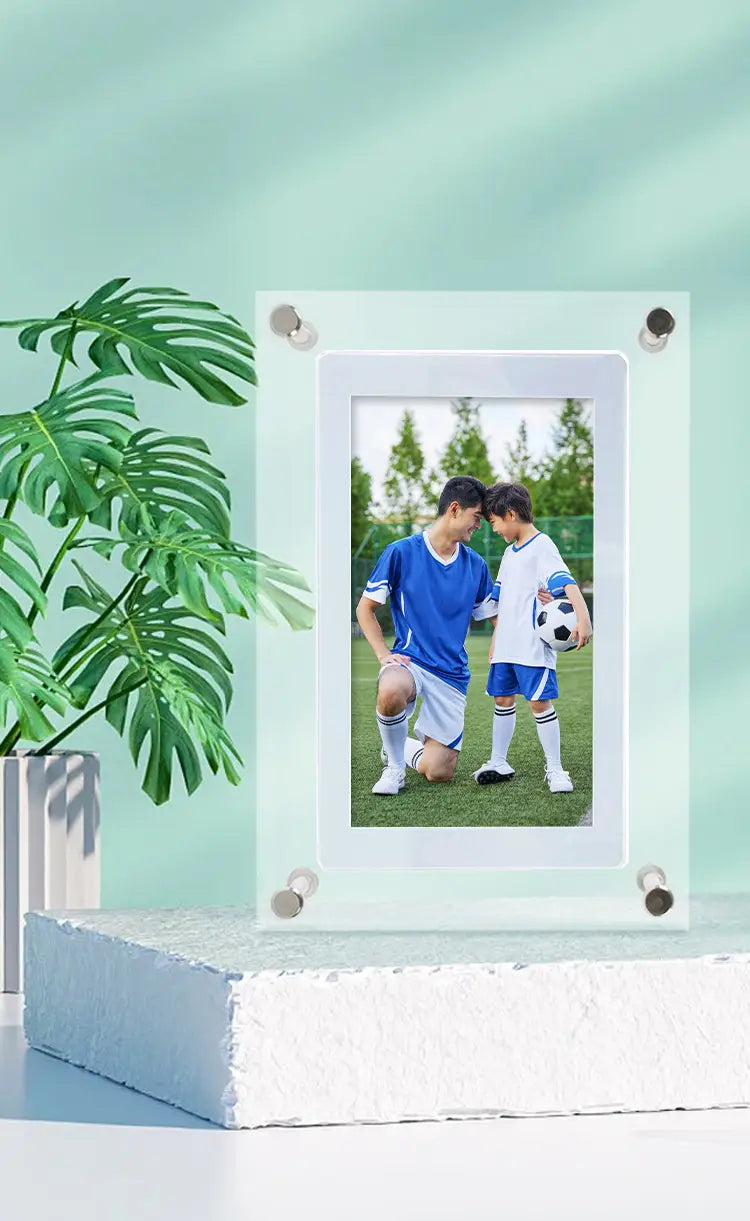 Acrylic Digital Picture Frame with Video Player Vertical Display