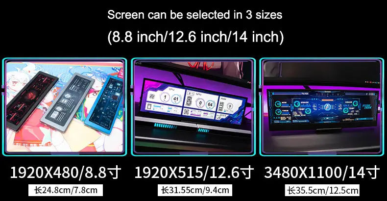 Chassis Secondary Screen Display Computer Temperature Monitoring