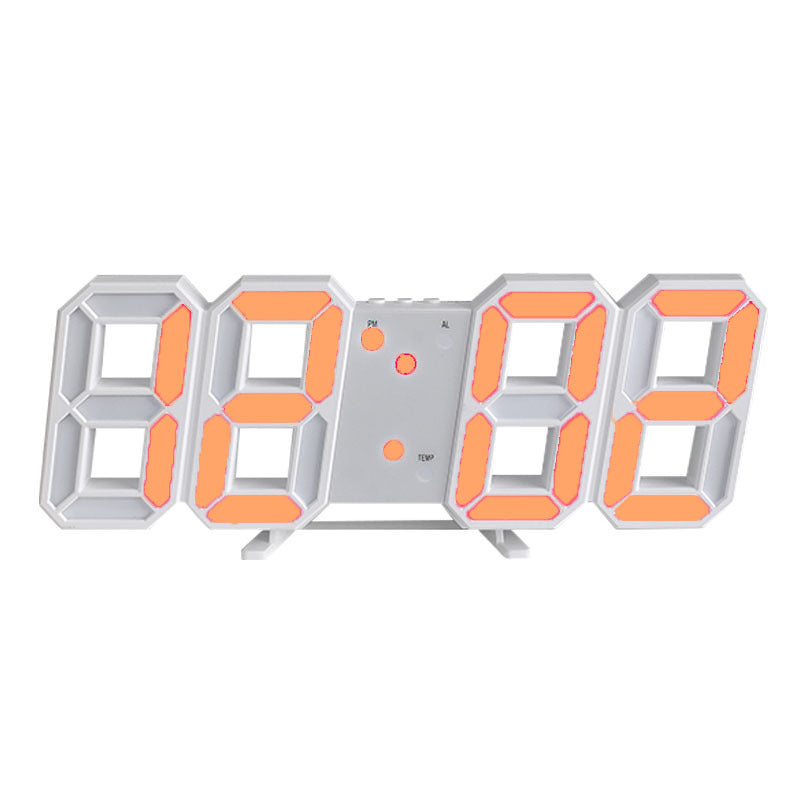 Digital Wall Mounted Clock LED Electronic Gift Alarm Clock Large Clock Temperature Clock