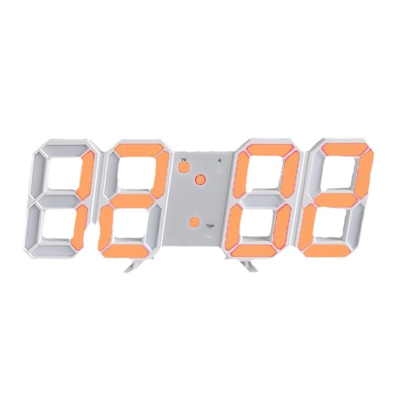 Digital Wall Mounted Clock LED Electronic Gift Alarm Clock Large Clock Temperature Clock