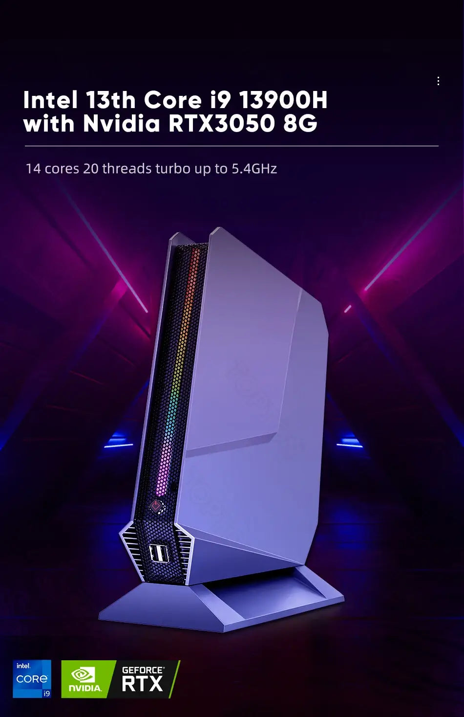 13th Gen Intel i9 Mini Gaming PC with RTX 4060 and DDR5 Memory