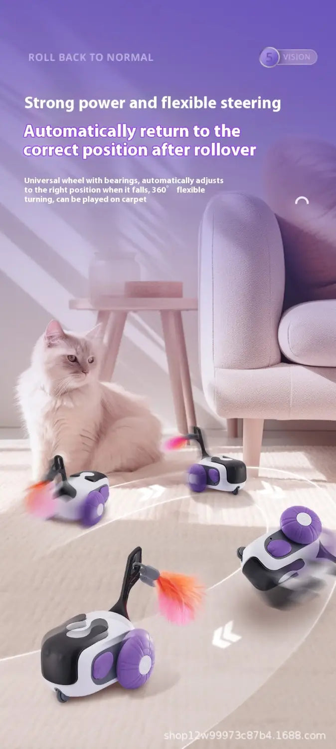 Smart Funny Cat Remote Control Car with Flexible Steering for Playful Cats