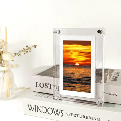 Acrylic Digital Picture Frame with Video Player Vertical Display - 369