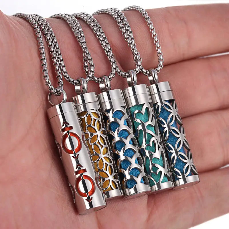 Aromatherapy Pendant Perfume Bottle in Essential Oil Titanium Steel - Valentine Day