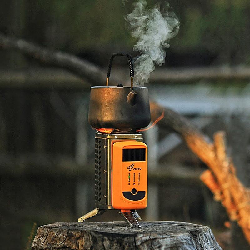 Bird Detection Thermal Power Generation Folding Camping Stove - Orange - 369