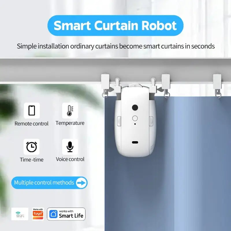 Bluetooth Electric Curtain Controller for Open Roman Rod Systems - Electric Curtain Controller