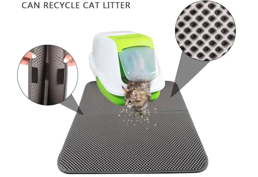 Double Layer Litter Cat Bed Pads and Mat for Easy Cleanup