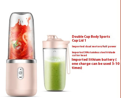 Portable Blender Mini Juicer Cup Extractor Smoothie USB Charging Fruit Squeezer Blender 6blade