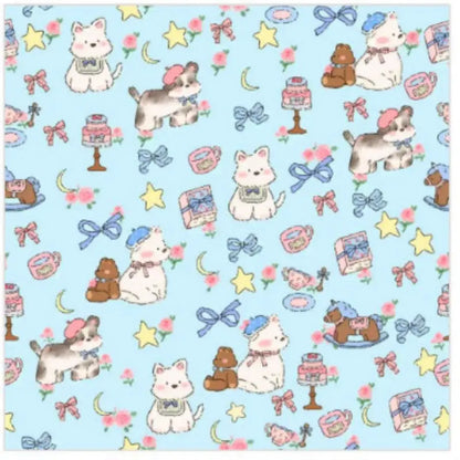 Cute cartoon pattern on Cartoon Printed Cat Cloth Cosmetic Bag for pet lovers