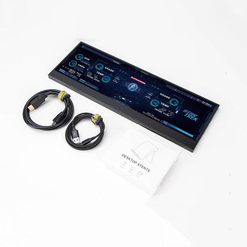 Chassis Secondary Screen Display Computer Temperature Monitoring - 14inch 4K monitor display / USB - 369