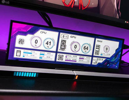 Chassis Secondary Screen Display Computer Temperature Monitoring - 12.6inch monitor display / USB - 369