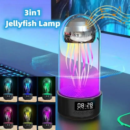 Colorful Jellyfish Lamp With Clock and Luminous Portable Stereo - Jellyfish