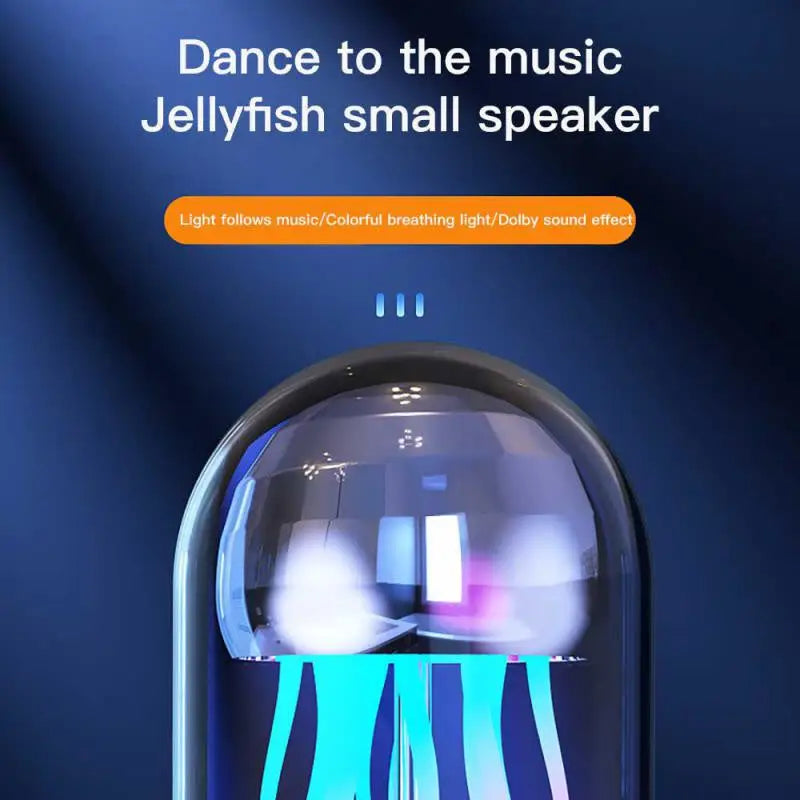 Colorful Jellyfish Lamp With Clock and Luminous Portable Stereo - Jellyfish