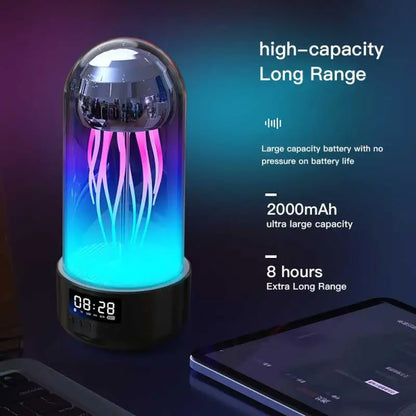 Colorful Jellyfish Lamp With Clock and Luminous Portable Stereo - Jellyfish