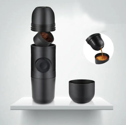 Condensed Portable Mini Coffee Machine in Black - Black - coffee machine