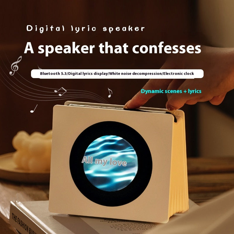 Floating Lyrics Dynamic Bluetooth Speaker Retro