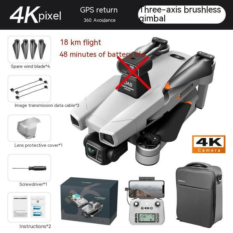 5G Digital Image Transmission Dual Lens GPS Positioning Airplane - 4K Grey Style 1 / One Battery - 369