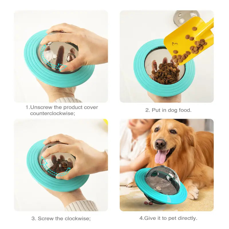 Dog Interactive Food Leaking Dispensing Treat Ball for All Sizes - Pet