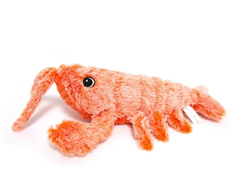 Orange plush lobster toy from Electric Jumping Shrimp USB Charging Simulation Lobster