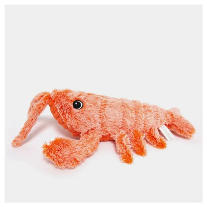 Orange plush lobster toy from Electric Jumping Shrimp USB Charging Simulation Lobster