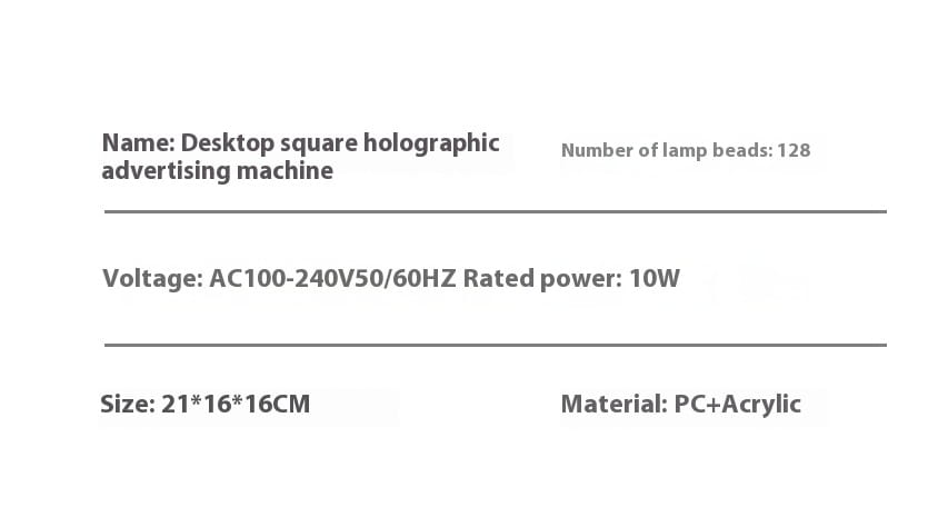 Naked Eye 3d Holographic Projector Stall Desktop