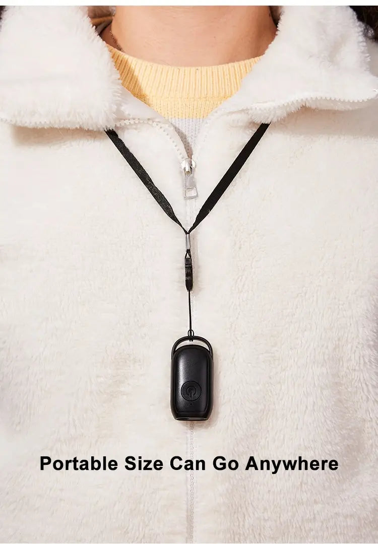 Black personal safety alarm pendant for Mini Ultrasonic Dog Dispeller Tag Artifact.