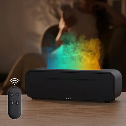 Black Flame Dynamic Aroma Diffuser with Remote Control for a soothing atmosphere