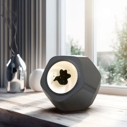 Floating Magnetic Fluid Audio Creative Ornament Speaker - Silver Gray - Speaker