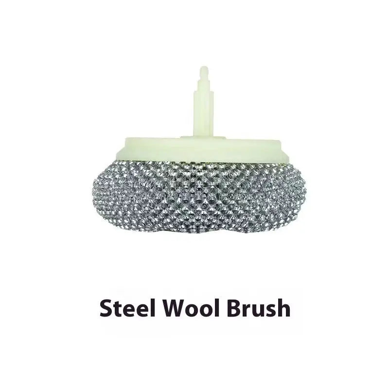 Household Multifunctional Electric Cleaning Brush with Accessories - Steel Wire Ball Bruch Head - Electric Cleaning