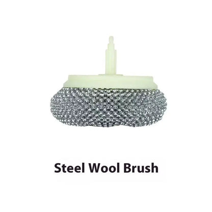 Household Multifunctional Electric Cleaning Brush with Accessories - Steel Wire Ball Bruch Head - Electric Cleaning