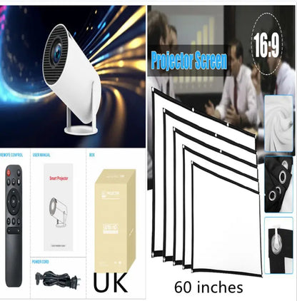 HY300 Pro Projector for Home Theater Entertainment Portable Solutions - Set1 / UK - 369