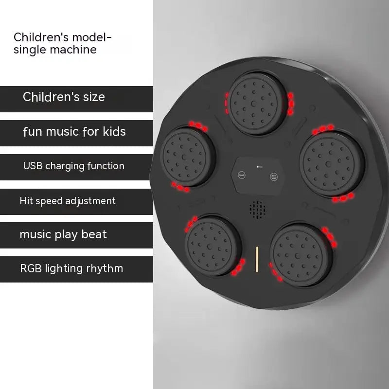 Intelligent Electronic Music Boxing Machine with Light Hitting Reaction - Red Light Without Gloves - sport