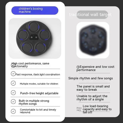 Intelligent Electronic Music Boxing Machine with Light Hitting Reaction - sport