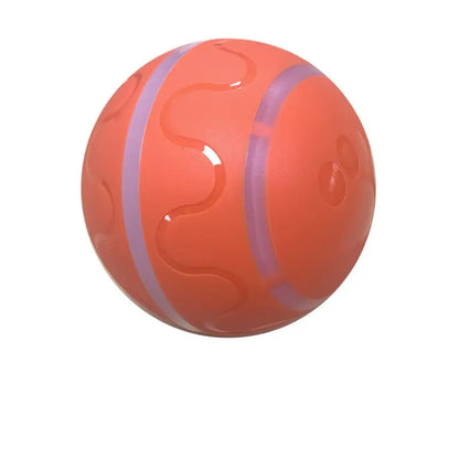 Orange striped Intelligent USB Cat Wicked Ball Toy for fun and engaging playtime