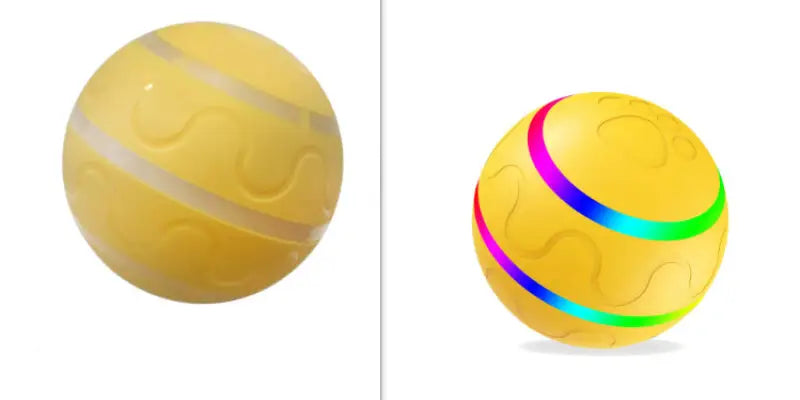 Yellow striped balls for the Intelligent USB Cat Wicked Ball Toy, perfect for playful cats