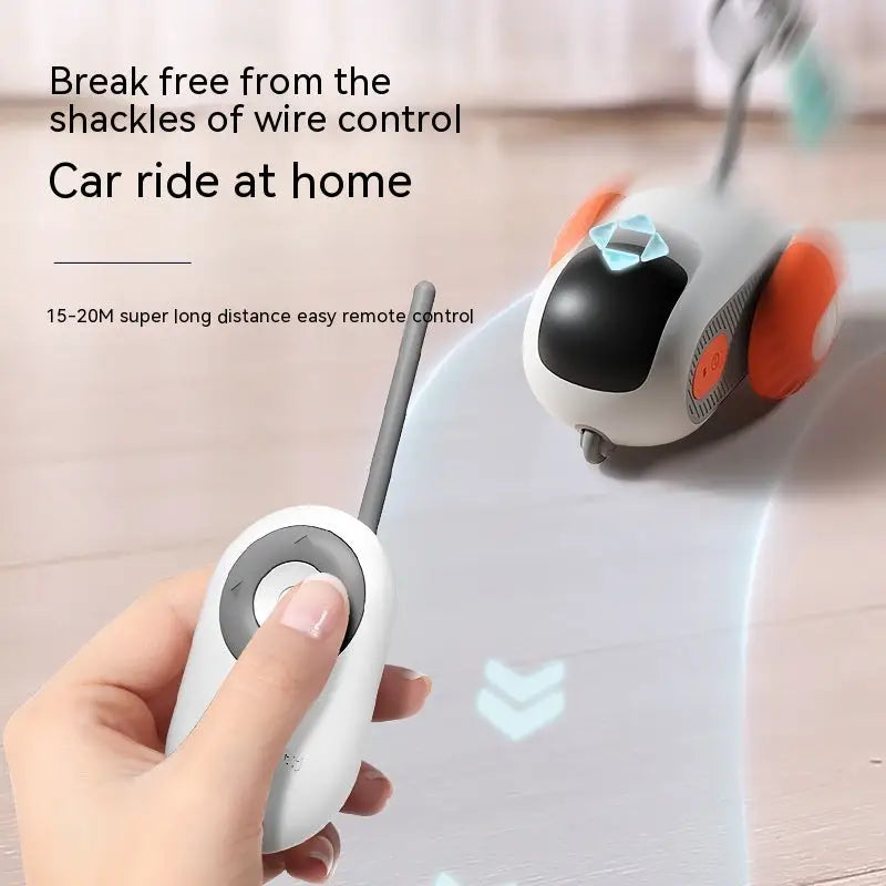 Remote control interactive cat car toy USB charging for playful feline fun