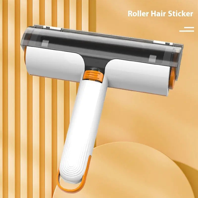 Multifunctional Pet Hair Removal Roller Portable and Washable - White Orange - 369